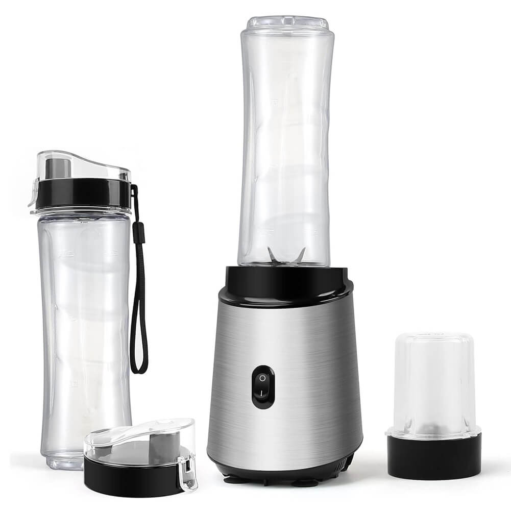 Tenswall Smoothie Maker 400W Portable Blender for Shakes & Smoothies with 2x 600ml & 1x 100ml Blender Cup - Imported from UK