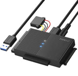 FIDECO USB 3.0 to IDE & SATA Adapter, External SATA & IDE Converter for 2.5" & 3.5" HDD or SSD with Power Supply - Imported from UK