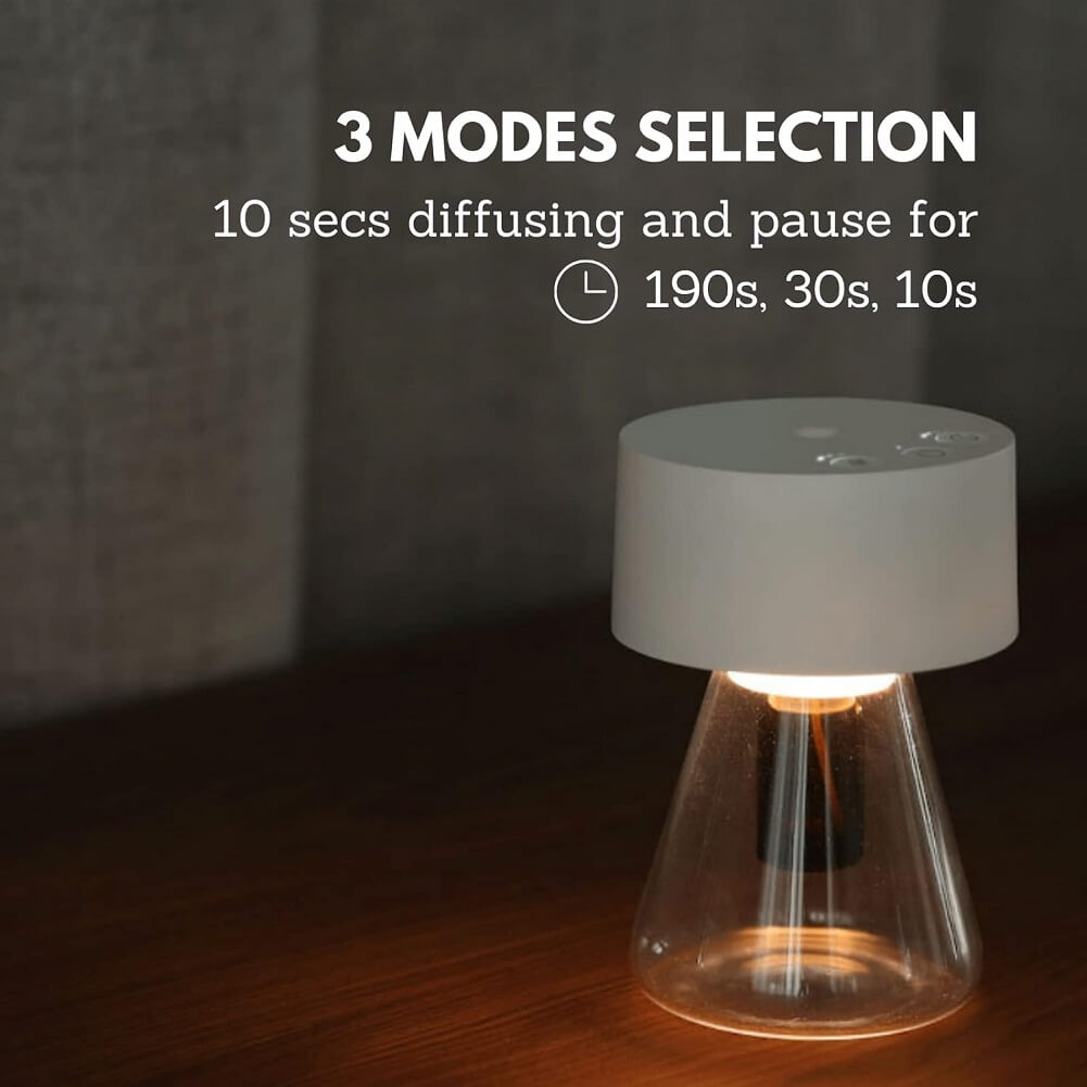 LOXIM Twilight Aromatherapy Diffuser Nebulizing Technology for Essential Oils, Full Spectrum Oil Adaptability, Optional LED Light, Waterless, Wireless, Battery Operated - Imported from UK