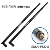 TECHTOO 9dBi WiFi Antenna, 2.4Ghz Wireless Networking Device with SMA Male (SMA-Plug) Connector Compatible W/Foscam Anran Haloview IP Camera & Other Wireless Security Camera Antenna, (Pack of 2) - Imported from UK