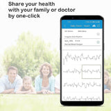 Wellue Checkme Lite SpO2 & ECG Advanced Monitor, Wireless Detection Device with ECG Tracking Function Bluetooth Portable Blood Oxygen Saturation Monitor Tracker Free APP for iOS Android & PC Software - Imported from UK