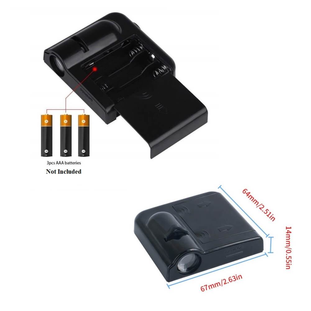 Honda Ghost Shadow Floor LED Light, Wireless Car Door Welcome Laser Projector Logo Ghost Shadow Light, Car Styling Accessories, Pack of 2 Pcs - Imported from UK