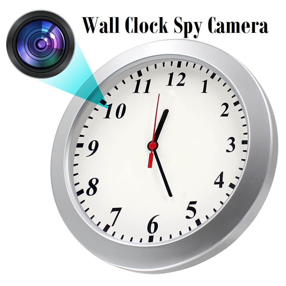 Wall Clock Spy Camera HD 1080P Mini Hidden Spy Camera Wall Clock, Mini Video Recorder Security Camera with Longtime Recording Motion Detection for Home/Office Safety - Imported from UK