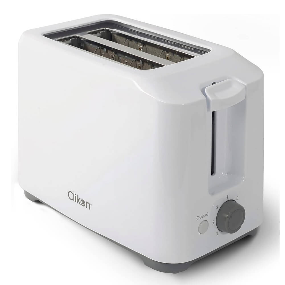 Clikon 2 Slice High Lift Bread Toaster, 700W Toaster With Electronic Browning Control and Cancel Function, Removeable Crumb Tray For Easy Cleaning - Imported from UK