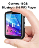 Geekera / Timoom Bluetooth 5.0 MP3 Player, 16GB Music Player with HiFi Lossless Sound, 1.8" Full Touch Screen with Clip Speaker FM Radio Recorder E-book Video Alarm - Imported from UK