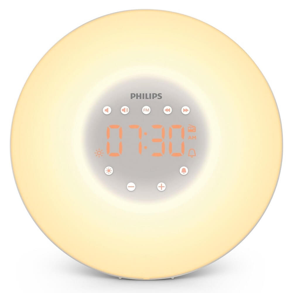 Philips Wake-up Light, Sunrise Simulation, 2 Natural Sounds, FM Radio & Bedside Lamp (Container Product Without Box) - Imported from UK
