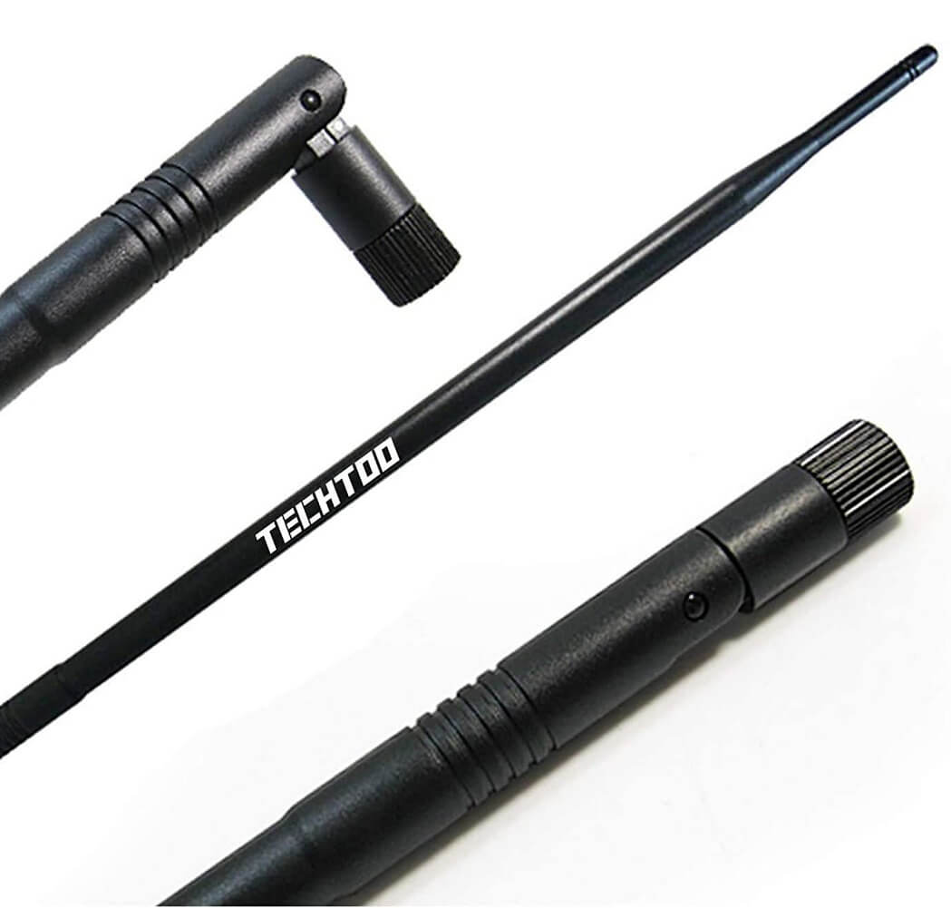TECHTOO 9dBi WiFi Antenna, 2.4Ghz Wireless Networking Device with SMA Male (SMA-Plug) Connector Compatible W/Foscam Anran Haloview IP Camera & Other Wireless Security Camera Antenna, (Pack of 2) - Imported from UK