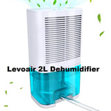 Levoair 2L Dehumidifier, Small Dehumidifier with Drain Hose for Up to 650sq.ft Ultra Quiet Portable Dehumidifier Ideal for Removing Damp Mold Moisture - Imported from UK