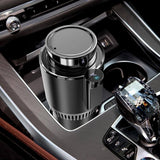 Car Cooling & Heating Cup Holder 2‑in‑1 Smart Auto Cup Drink Holder with Display Temperature for Water Coffee Beverage Milk - Imported from UK