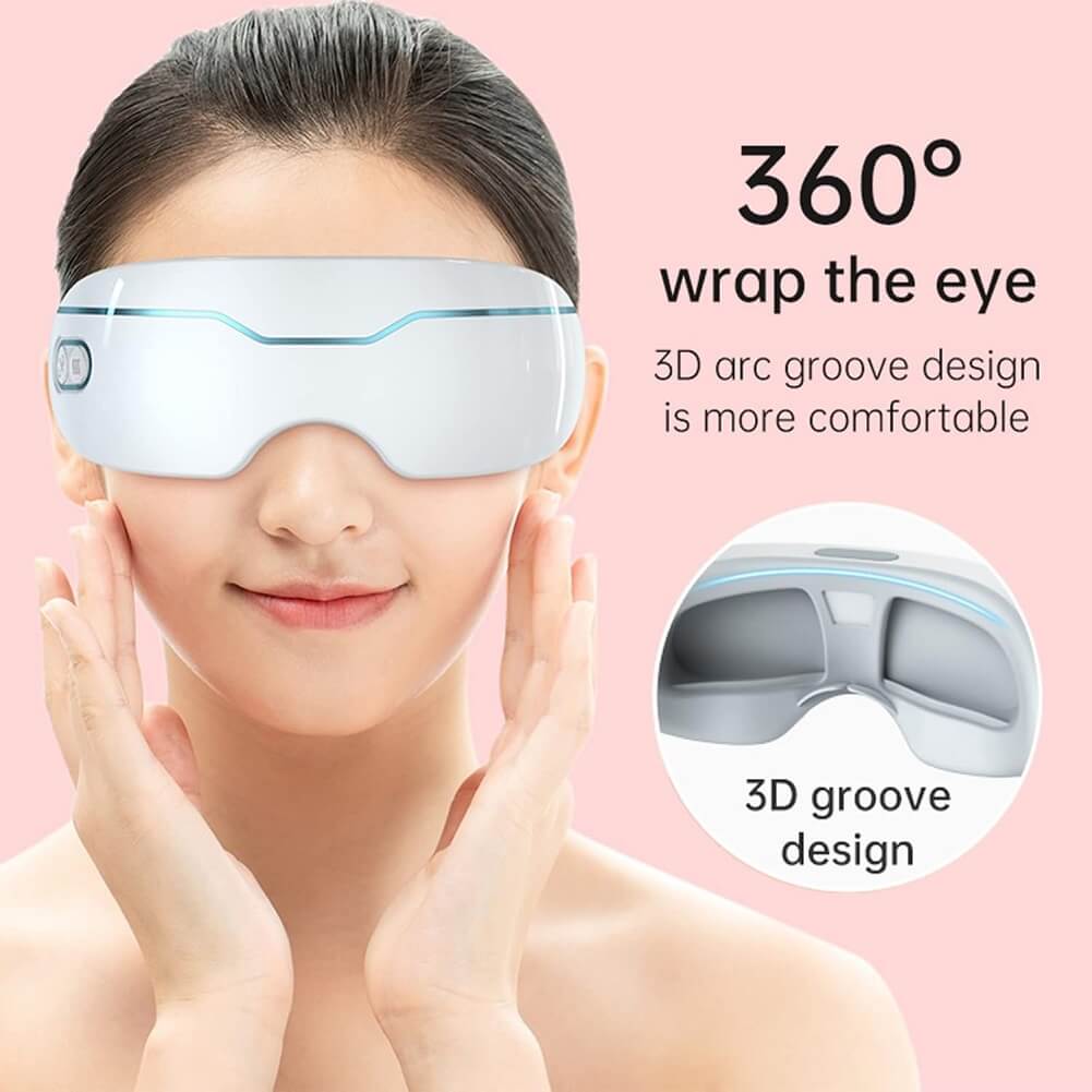 Smart Steam Eye Mask, Rechargeable Cordless Eye Massager For Dark Circles, Puffiness, Dry Eyes, Fatigue Relief, Perfect For Sleep & Travel - Imported from UK