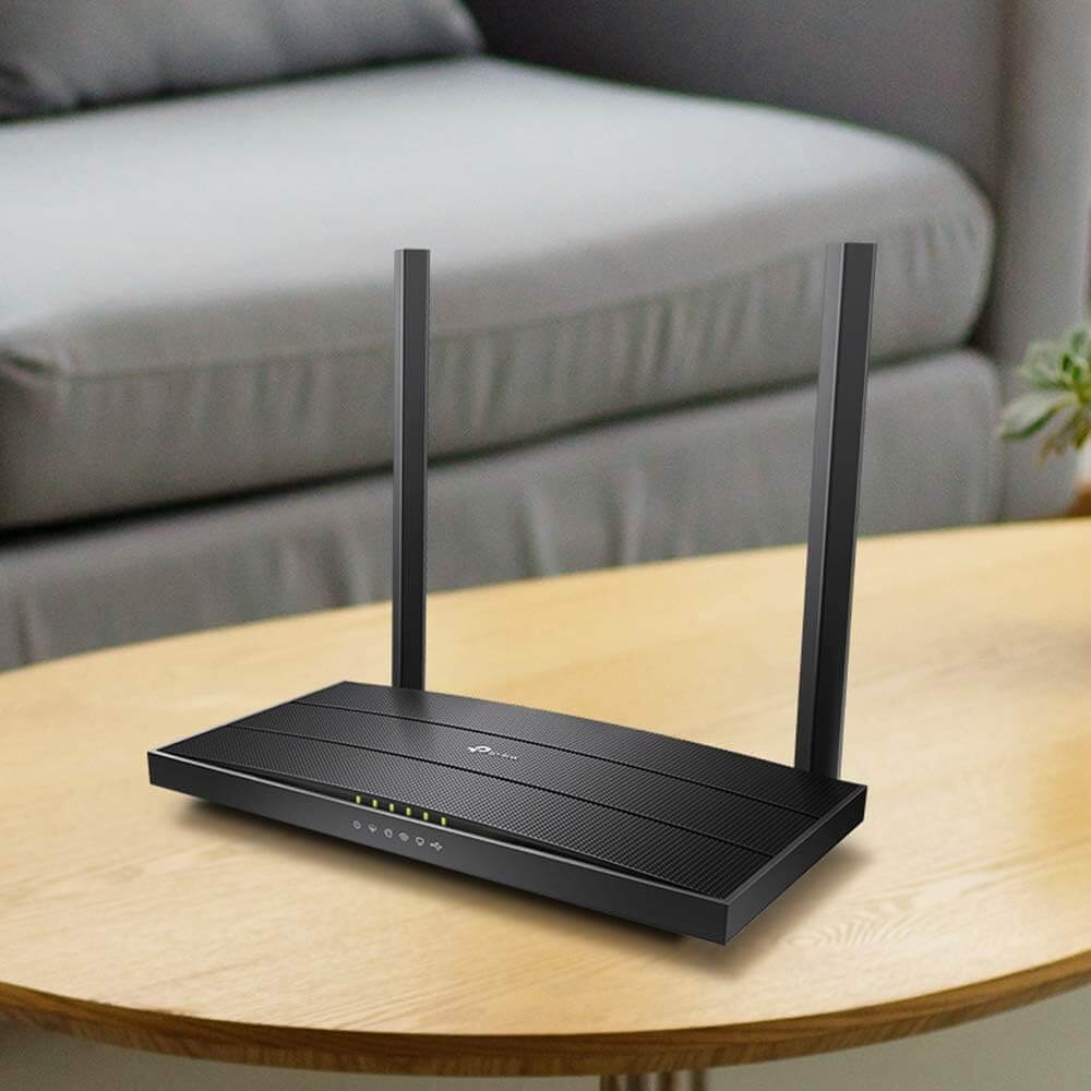 TP-Link Archer VR400 AC1200 Wireless MU-MIMO VDSL/ADSL Modem Router, 300+867 Mbps Dual Band WiFi Booster, Full Gigabit Ethernet Ports Mesh Router - Imported from UK