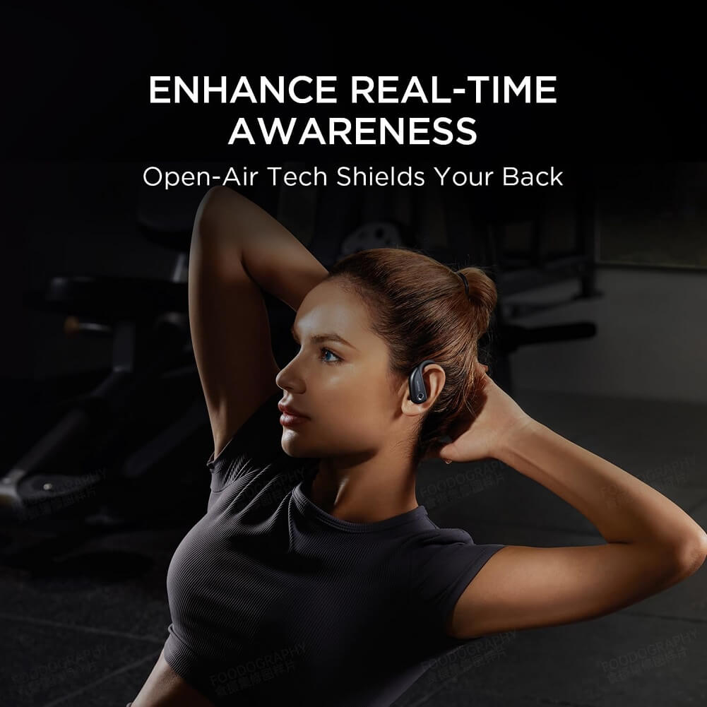 1MORE Fit Open Earbuds S50, Bluetooth 5.3 Wireless Earbuds with Long Battery Life IPX7 Water Resistance & Comfortable Fit for Running, Working Out & Even Everyday Use (Black & White) - Imported from UK