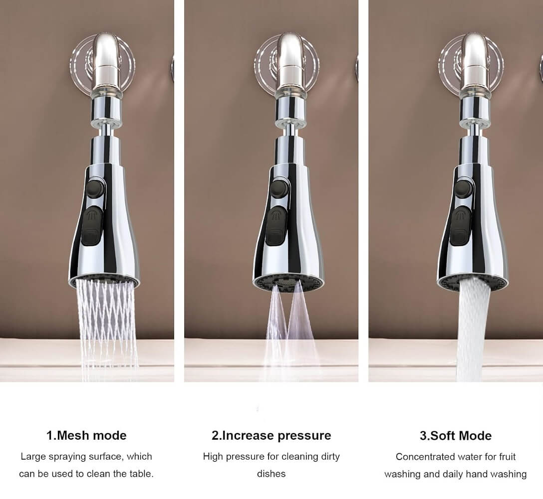 Faucet Splash Head, Rotating Tap Aerator, Tap Extension Attachment for Kitchen & Bathroom - Imported from UK