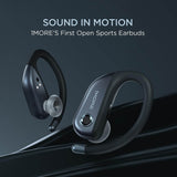 1MORE Fit Open Earbuds S50, Bluetooth 5.3 Wireless Earbuds with Long Battery Life IPX7 Water Resistance & Comfortable Fit for Running, Working Out & Even Everyday Use (Black & White) - Imported from UK