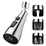 Nasml Pull Down Kitchen Faucet, 3-Function Pull Out Spray Head, Rotatable Anti -Splash Faucet for Kitchen - Imported from UK