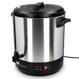 Navaris 27L Stainless Steel 1800W Preserving Kettle with Mulled Wine Function, Including Thermostat & Timer up to 120m, Temperature from 30-100°C With Thermostat Tap - imported from UK