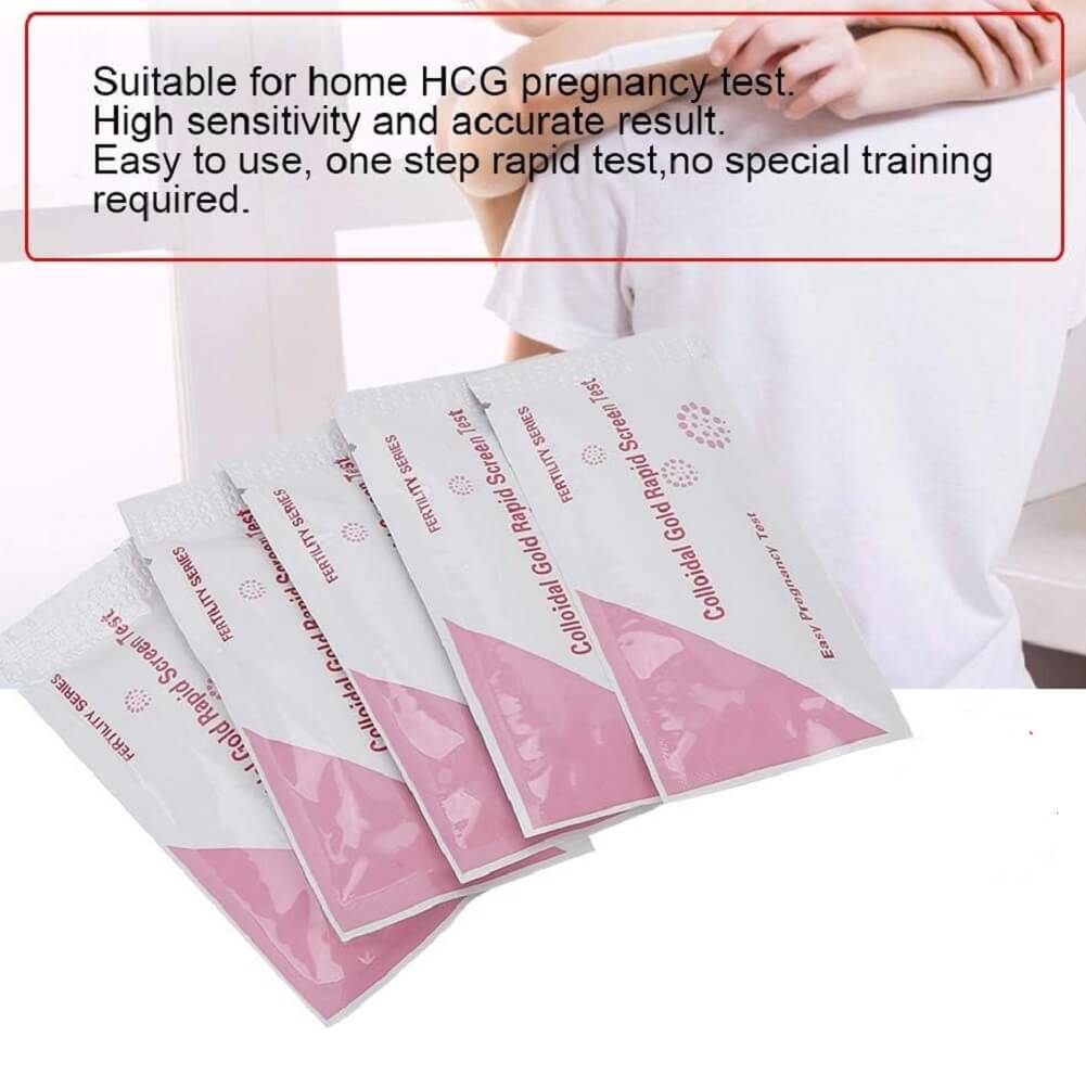 PEPECARE HCG Early Pregnancy Testing Pen, Easy Detection Pregnancy Home Testing Tool High Accuracy & Independent Packaging 5pcs (Container Product as it is, No Warranty, No Guarantee, No Return, No Exchange) - Imported from UK