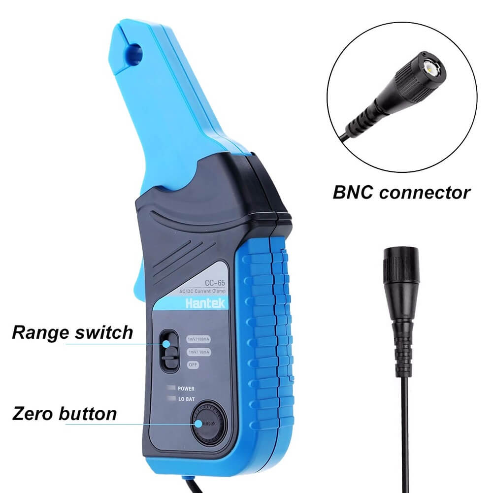 Hantek CC-65 AC/DC Current Clamp Transducer for Digital Multimeter Oscilloscope with BNC Connector (Container Product Without Box) - Imported from UK