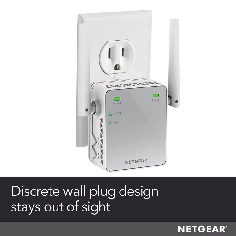 NETGEAR N300 WiFi Range Extender / Repeater Signal Booster up to 300 Mbps Covers up to 600 sq.ft & 10 devices - Imported from UK