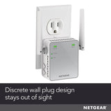 NETGEAR N300 WiFi Range Extender / Repeater Signal Booster up to 300 Mbps Covers up to 600 sq.ft & 10 devices - Imported from UK
