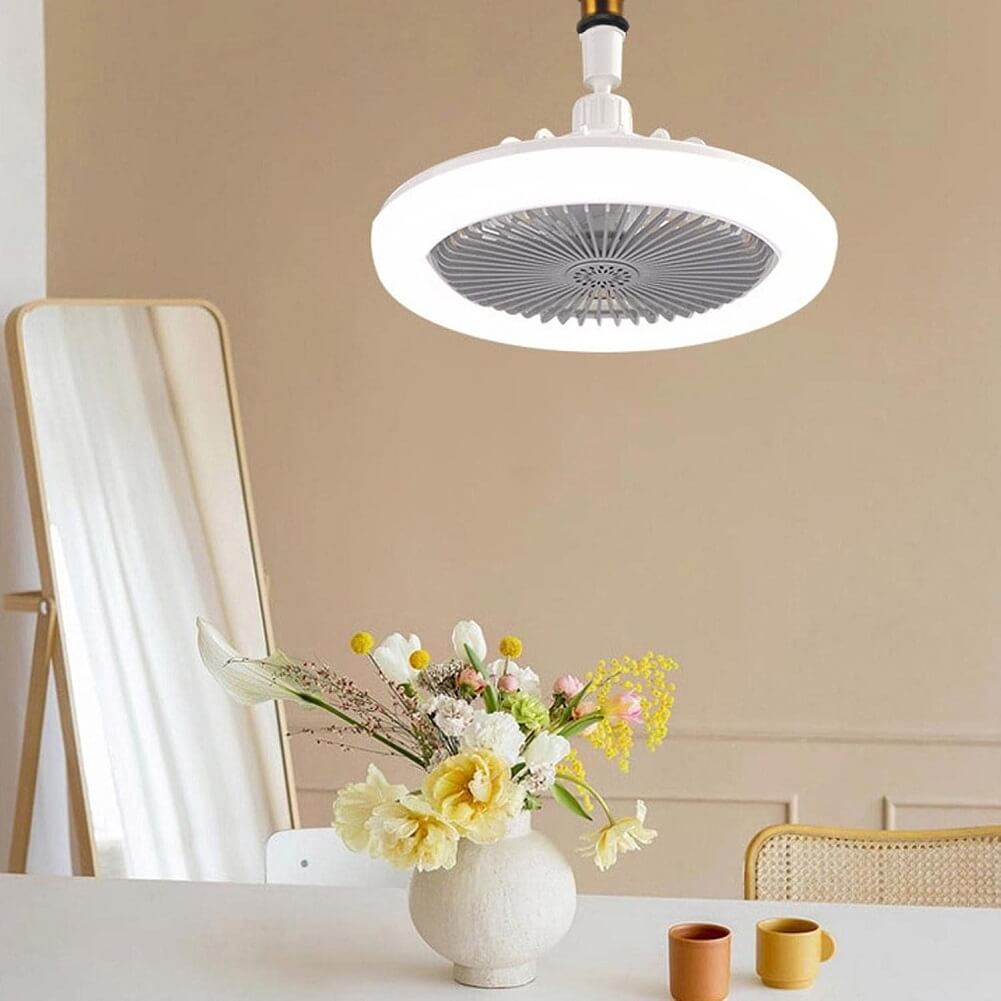 LED Multi-Function Aromatherapy Ceiling Fan Light, E27 Remote Control Dimmable LED Ceiling Fan Light with Timer & 3 Wind Speeds - Imported from UK