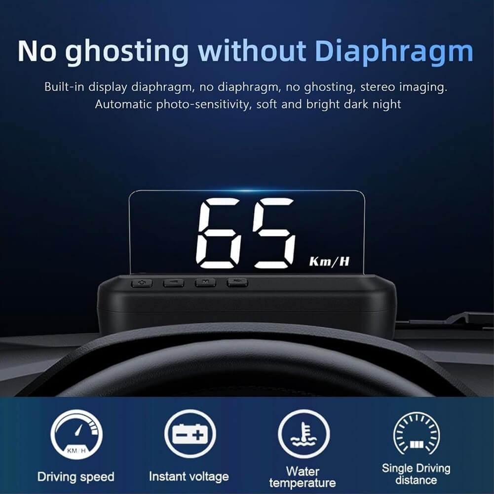 Car HUD Head up Display, G100 OBD GPS Car Electronics Projector Display, 3" Screen with Speed & Direction of Travel Information, Digital Car Speedometer Accessories For All Car/Vehicle - Imported from UK