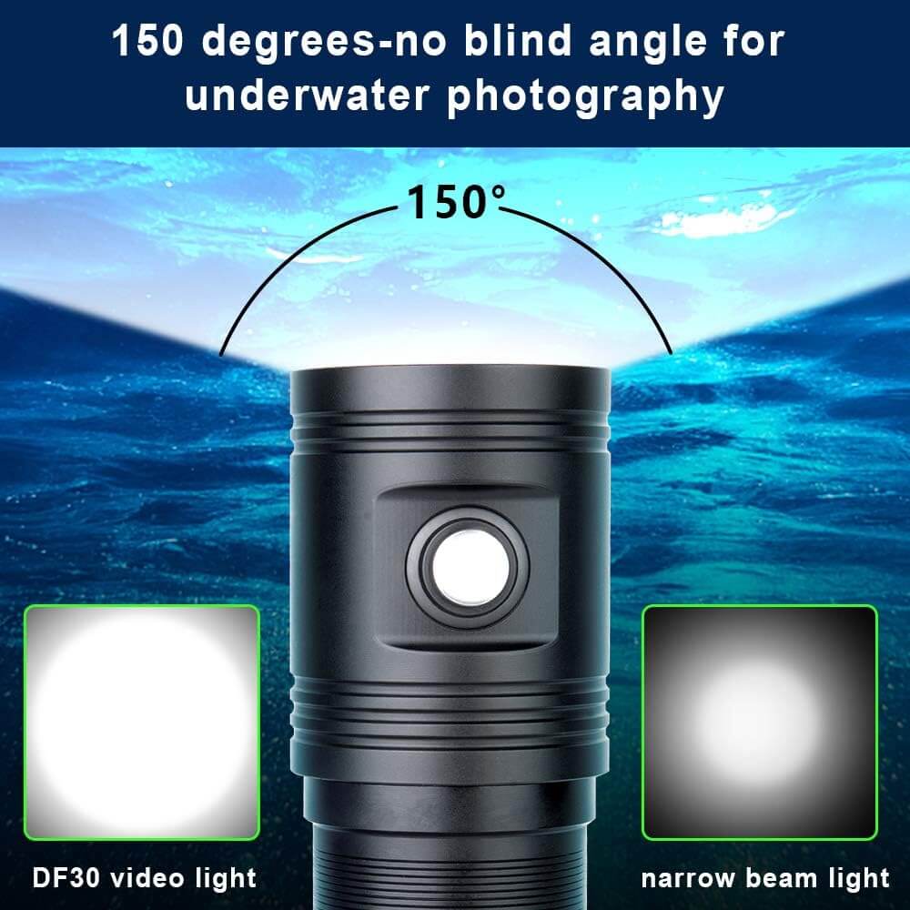 TrustFire DF30 150° Diving Photography Video Flashlight, 2350 Lumens Underwater Camera Dive Light (Container Product Without Accessories & Box) - Imported from UK
