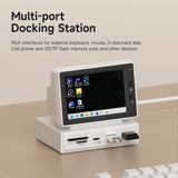 HAGIBIS Mini PC Monitor 8-in-1 USB-C Docking Station with 3.5" IPS Screen, USB 3.0 & HDMI - Imported from UK