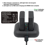ENEGON EN-EL14/14a Li-ion Battery Charger Set 2x 1500mAh Battery & Rapid USB Charger Kit for Nikon - Imported from UK