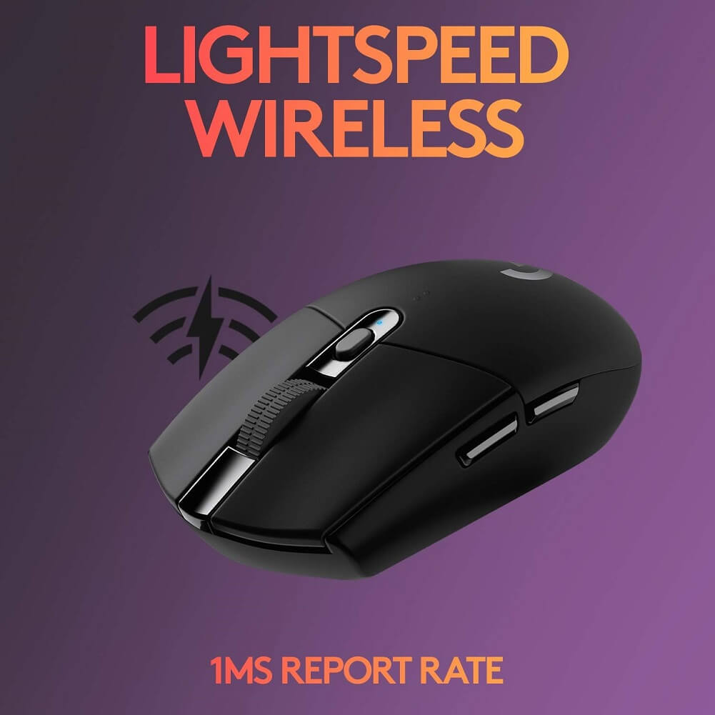 Logitech G305 LIGHTSPEED Wireless Gaming Mouse, Hero 12K Sensor, 12000 DPI, Lightweight, 6 Programmable Buttons, 250h Battery Life, On-Board Memory, PC/Mac (Container Product Without Box) - Imported from UK