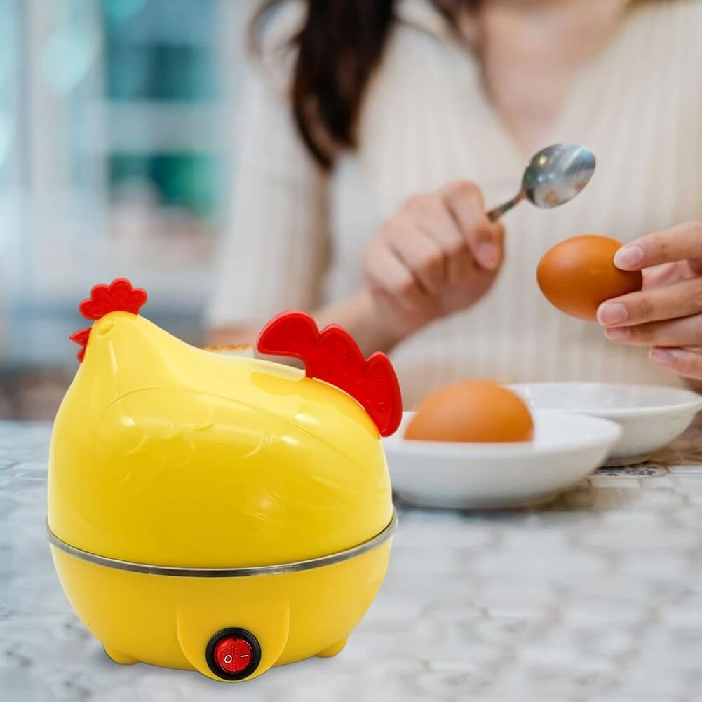 Electric Egg Boiler Chicken Shape Egg Cooker with 7 Egg Capacity - Imported from UK