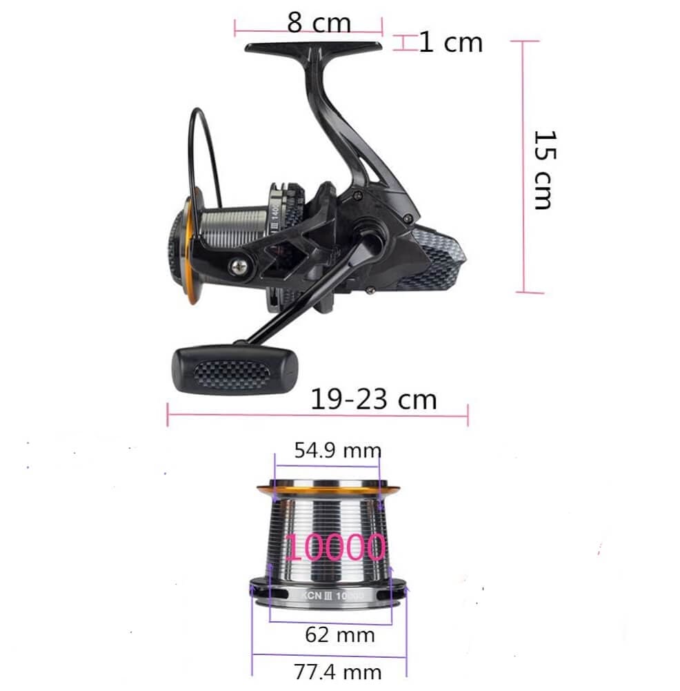 Diwa Spinning Fishing Reels, 10000 Series Freshwater/Saltwater 12 + 1 Stainless Ball Bearing 70 lb Carbon Fibre Ultra Smooth Spool Powerful Gear Fishing Reel – Imported from UK