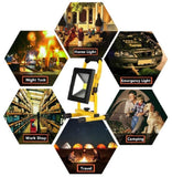 Beeway 20W Rechargeable LED Flood Light, Super Bright 3000LM IP65 Waterproof Work Light for Garage Garden Fishing Camping Car Repair BBQ - Imported from UK