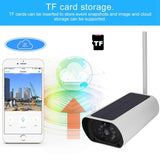 WiFi Solar Powered Bullet Camera, 1080P Outdoor Security Camera with 2 Antennas, Night Vision  Function, TF Card Storage, IP66 Waterproof - Imported rom UK