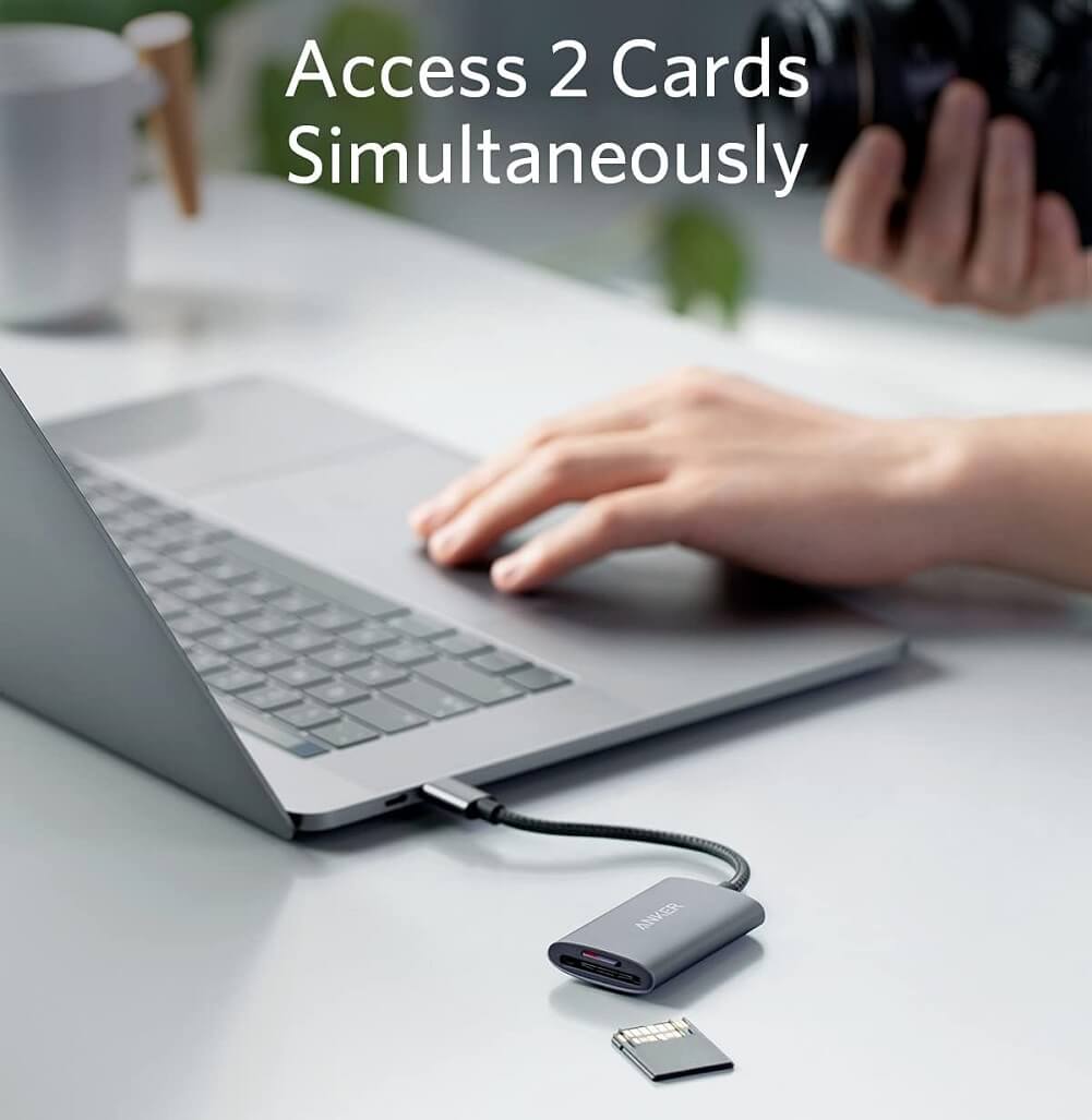 Anker USB-C SD 4.0 Card Reader PowerExpand+ 2-in-1 Memory Card Reader for SDXC, SDHC SD MMC RS-MMC Micro SDXC Micro SD Micro SDHC Card UHS-II & UHS-I Cards - Imported from UK