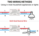CNBINGO WiFi Smart Controller, 2200W Mini Module Wireless Switch for Most Appliances, Smart Light Switch Work with Alexa/Google Home Smart Life App Control Timer Switch (Pack of 2) - Imported from UK