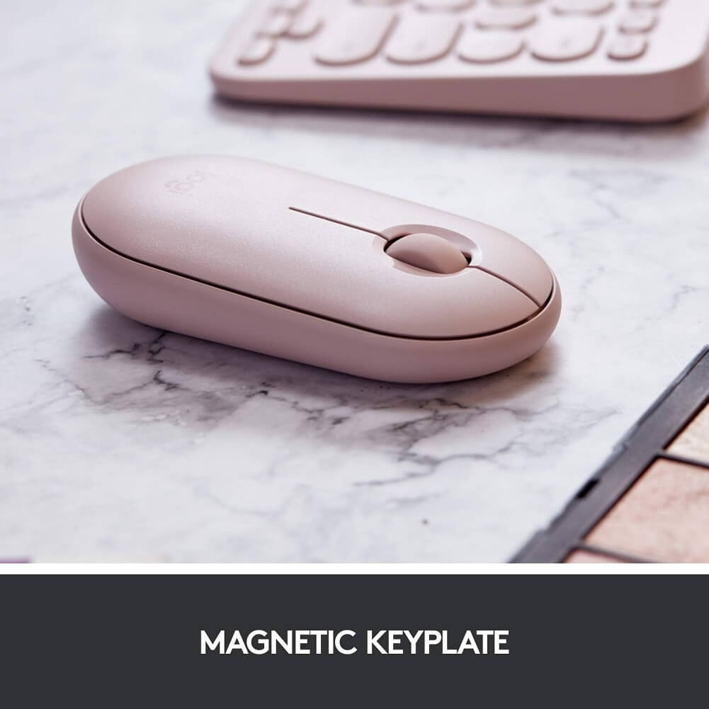 Logitech Pebble Bluetooth Wireless Mouse, Slim Silent Computer Mouse with Quiet Click - Imported from UK