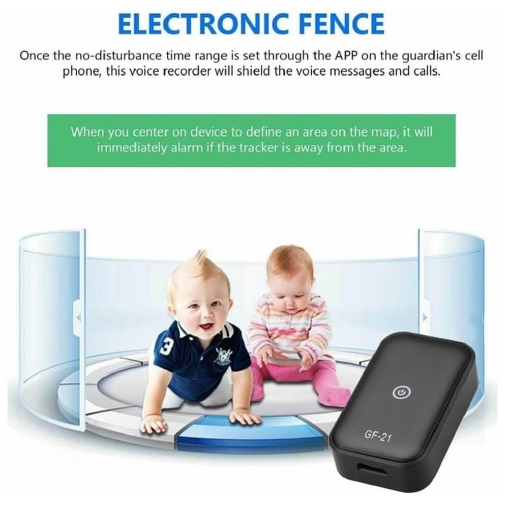GF21 Mini GPS Tracker with WiFi + LBS + AGPS Positioning, Remote Pickup, Remote Recording, Voice Recording, Real Time Tracking, Electronic Fence, Anti Theft Alarm & More - Imported from UK