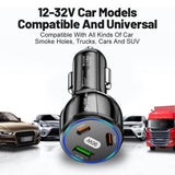 KIFIDAN 90W 3-in-1 Super Fast Charging Station, USB-C Car Charger with Dual PD 30W+QC3.0 - Imported from UK