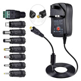 Goaycer 30W Universal AC to DC Power Adapter, Multi Output Voltages 3/4.5/5/6/7.5/9/12V Switching Power Supply with 8 Selectable Adapter Plugs for Household Electronic (MAX 2A/2000mA) - Imported from UK