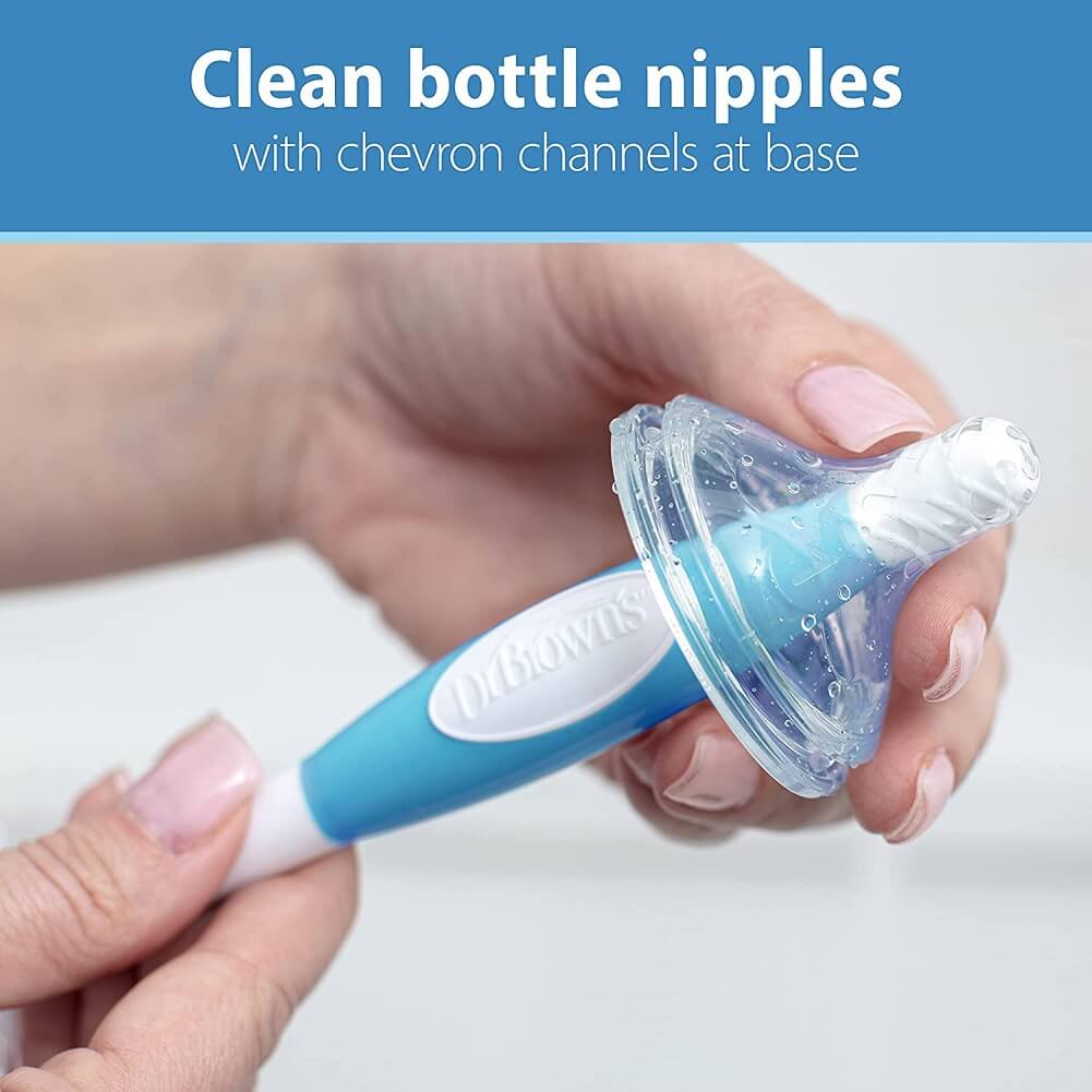 Dr. Brown's Natural Flow® Anti-Colic Options+™ Narrow Glass Baby Bottle Starter Set with Silicone Sleeves, Brush & Soft 100% Silicone HappyPaci™ Pacifier for Newborns - Imported from UK