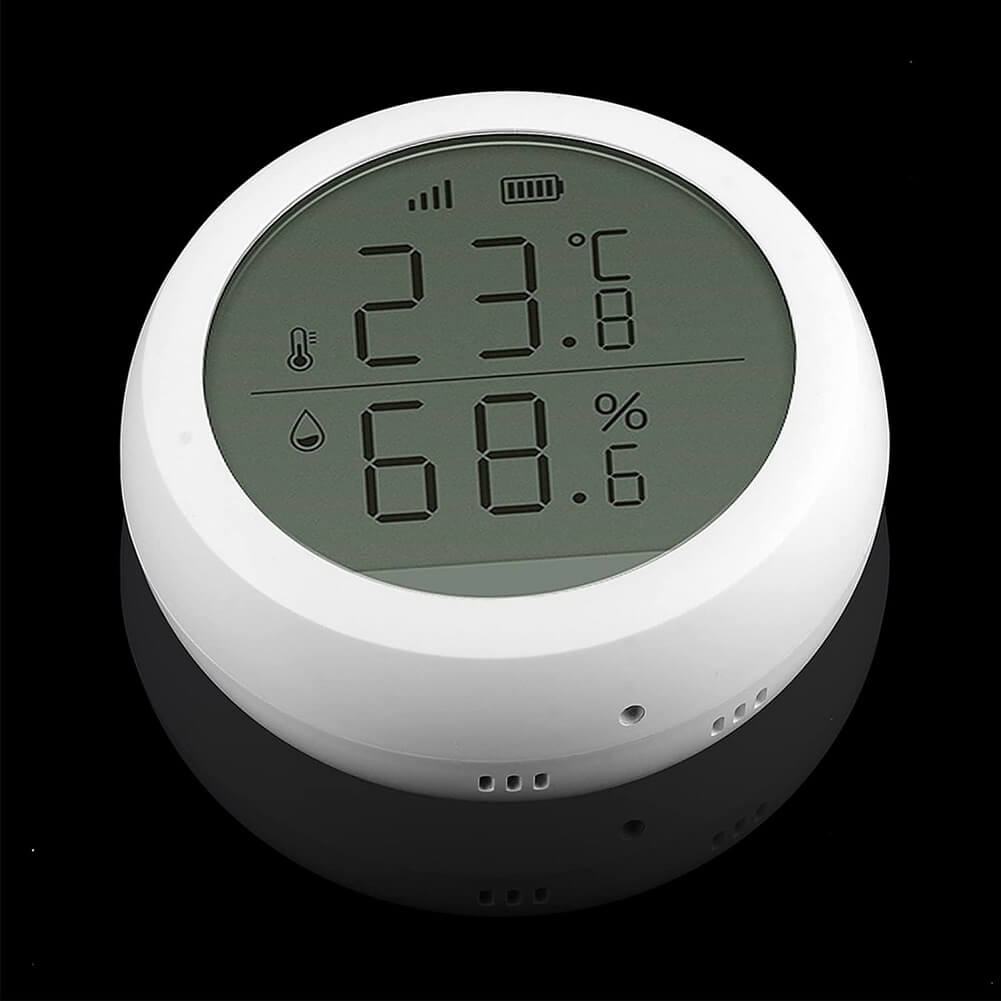 Wireless Temperature & Humidity Sensor with LCD Screen Display, Works With Tuya Zigbee - Imported from UK