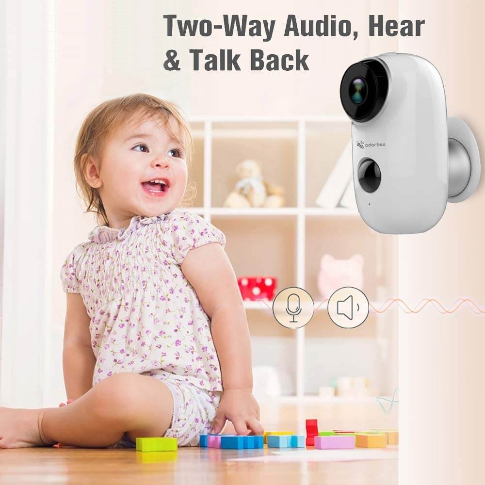 Forrader / Adorbee A3 Battery Powered Outdoor Camera, 1080P HD Wireless Security Camera, PIR Motion Detection, 2-Way Audio, Day & Night, SD Recording - Imported from UK