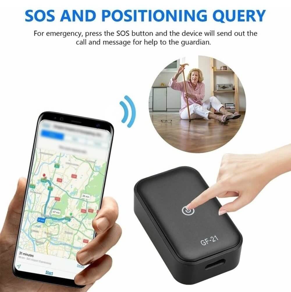 GF21 Mini GPS Tracker with WiFi + LBS + AGPS Positioning, Remote Pickup, Remote Recording, Voice Recording, Real Time Tracking, Electronic Fence, Anti Theft Alarm & More - Imported from UK