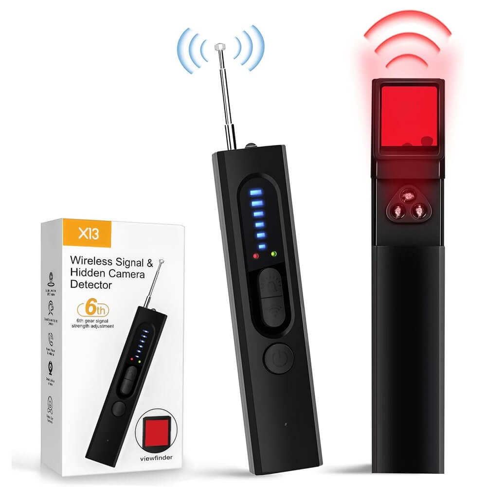 Wireless Signal & Hidden Camera Detector, 6 Levels Sensitivity Portable Anti Spy Camera/GPS/Bug/Tracking Device Detector for Hotels, Home, Car, Office - Imported from UK