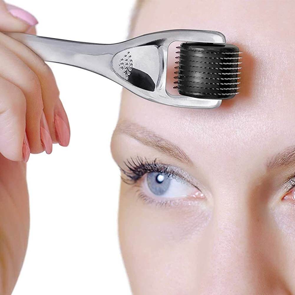 Derma Roller System Titanium 540 Needles 0.30mm + Storage Case, Micro Needling Roller for Skin Rejuvenation Anti Ageing Wrinkle Facial & Scalp Treatment, Promotes Hair Growth & Improves Skin Vitality - Imported from UK