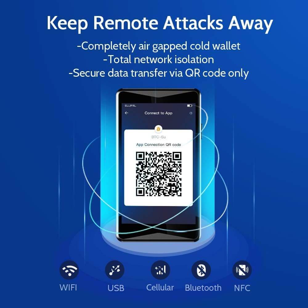 ELLIPAL Titan Crypto Hardware Wallet, Cold Wallet, Multi-Currency & Token Support, Anti-Disassembly & Tampering, Internet Isolated, Easy Exchange & Trade Support - Imported from UK