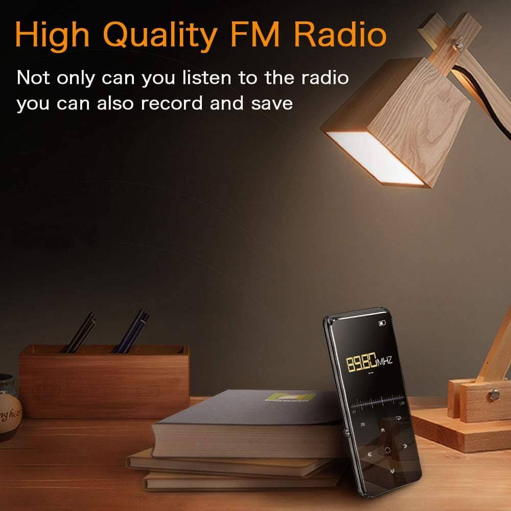 Mibao 16GB Bluetooth 4.0 MP3 Player, Hi-Fi Lossless Sound Music Player Portable FM Radio MP3 Player - Imported from UK