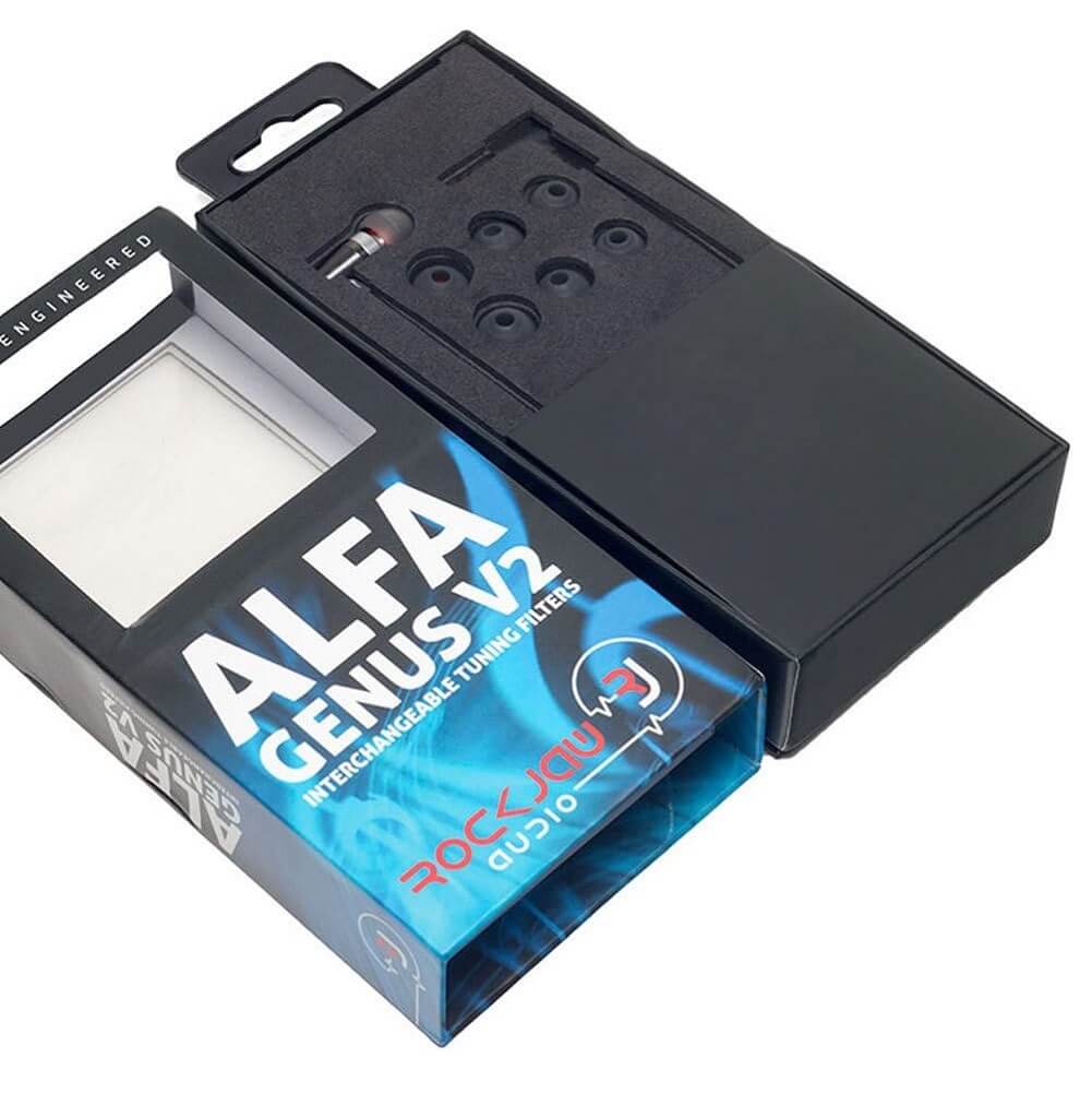 ROCK JAW AUDIO Alfa Genus V2 Earphones with In-Line Mic & Tuning Filter - Imported from UK