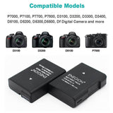 ENEGON EN-EL14/14a Li-ion Battery Charger Set 2x 1500mAh Battery & Rapid USB Charger Kit for Nikon - Imported from UK